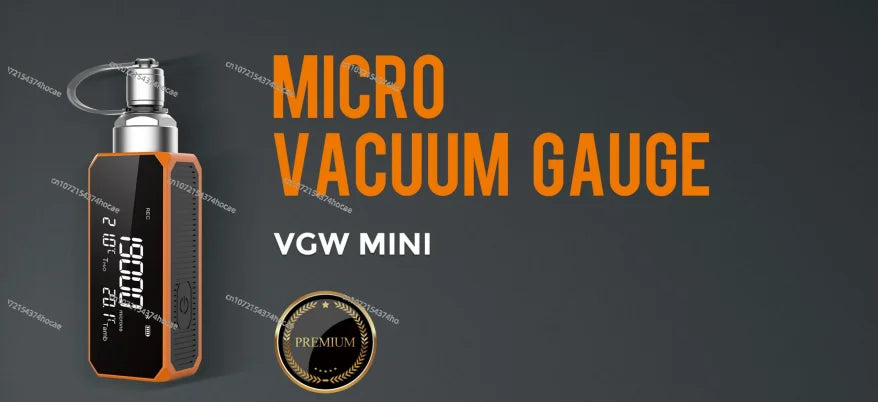 Mini Wireless Micron Meter 1 to 19,000 Microns, Digital Vacuum Gauge for HVAC and Automotive 1/4