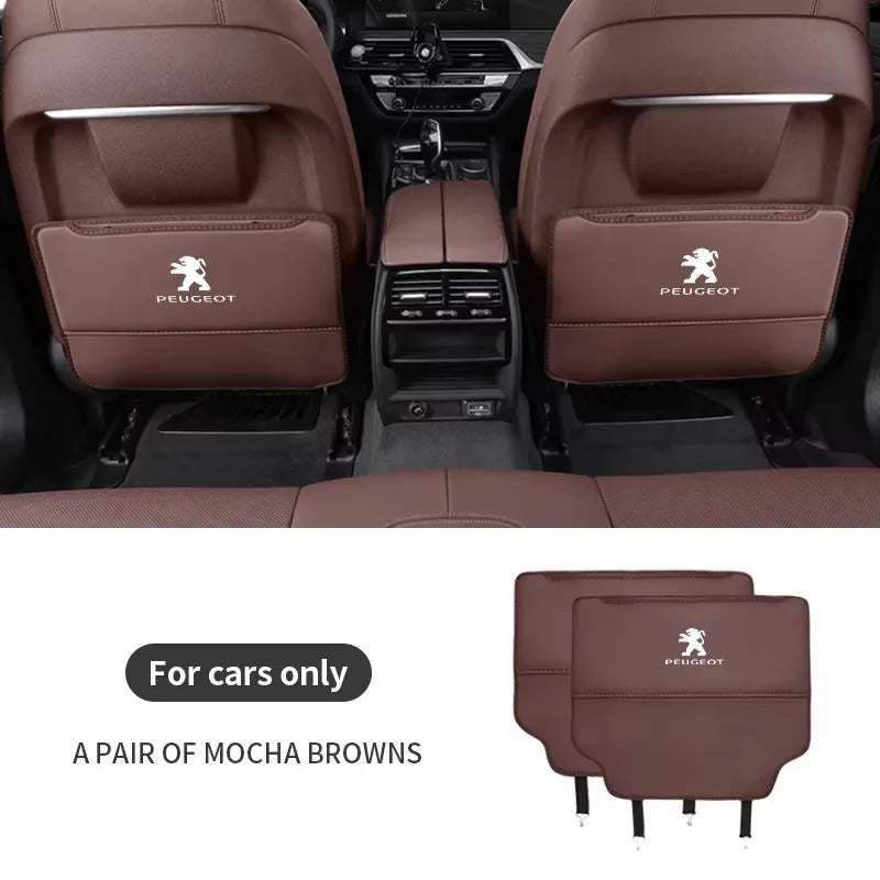 Peugeot 206 208 301 308 408 508 607 2008 3008 4008 5008 RCZ Rifter Car Seat Back Storage Rear Anti-Wear Backrest Anti-kick Pad