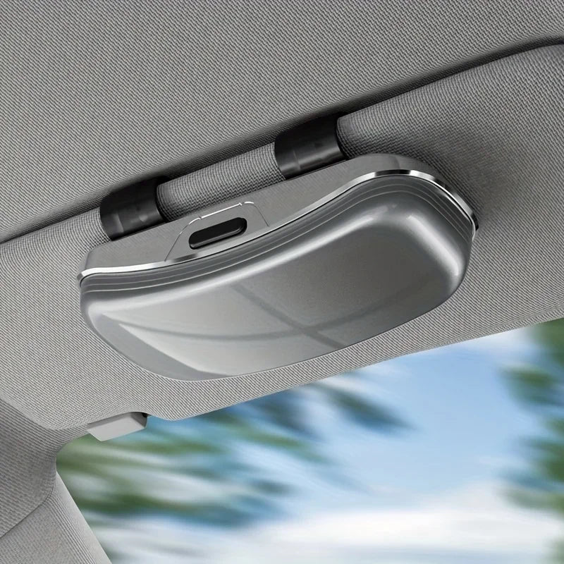 Multifunction Car Glasses Box Sun Visor Glasses Case Card Ticket Storage Car Driving Eyeglass Holder Auto Interior Accessories