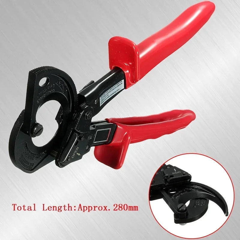 Cutting Pliers Ratchet Cable Cutter Ratcheting Metal Wire Cut Up To 240mm2 Cutting Hand Tool