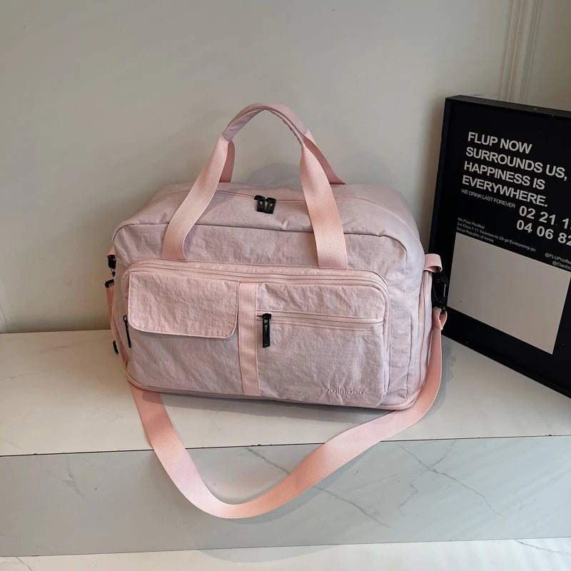 Oxford Zipper Fashion Travel Duffels Large Capacity Simple Women's Bags 2025 Hot Sale Sewing Thread Portable Travel Bags