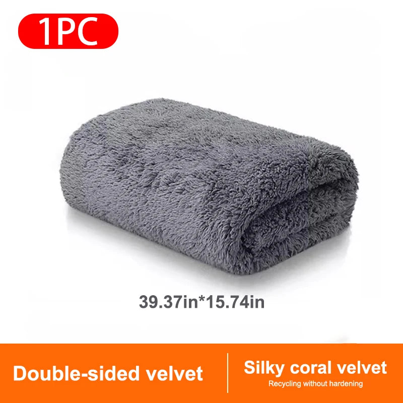 SEAMETAL Microfiber Car Wash Towel High Water Absorption Fast Drying Cloth Car Detailing Care Rags for Car Cleaning Accessories