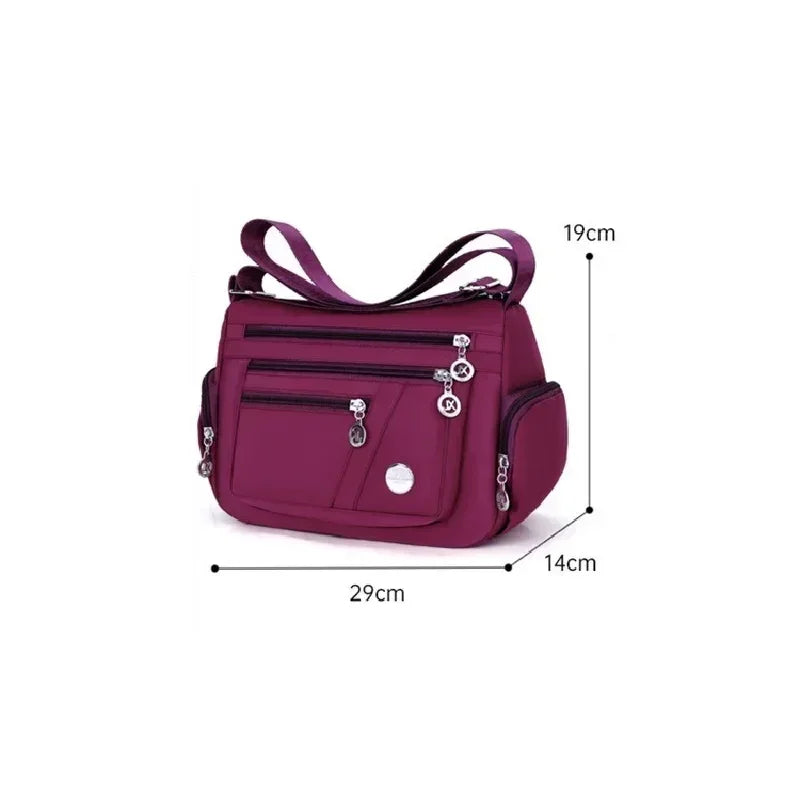 Multifunctional multi-compartment crossbody bag new lightweight leisure shoulder cloth bag cell phone coin purse