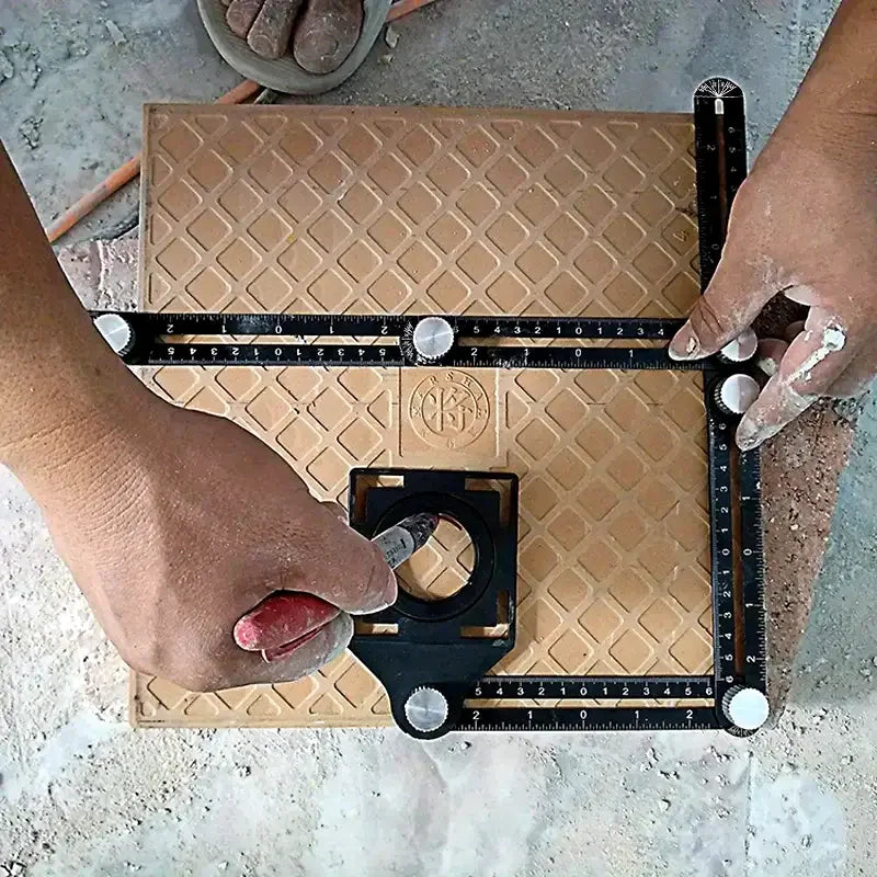 Professional multi-angle measuring ruler - wood, tile, floor and other construction tools