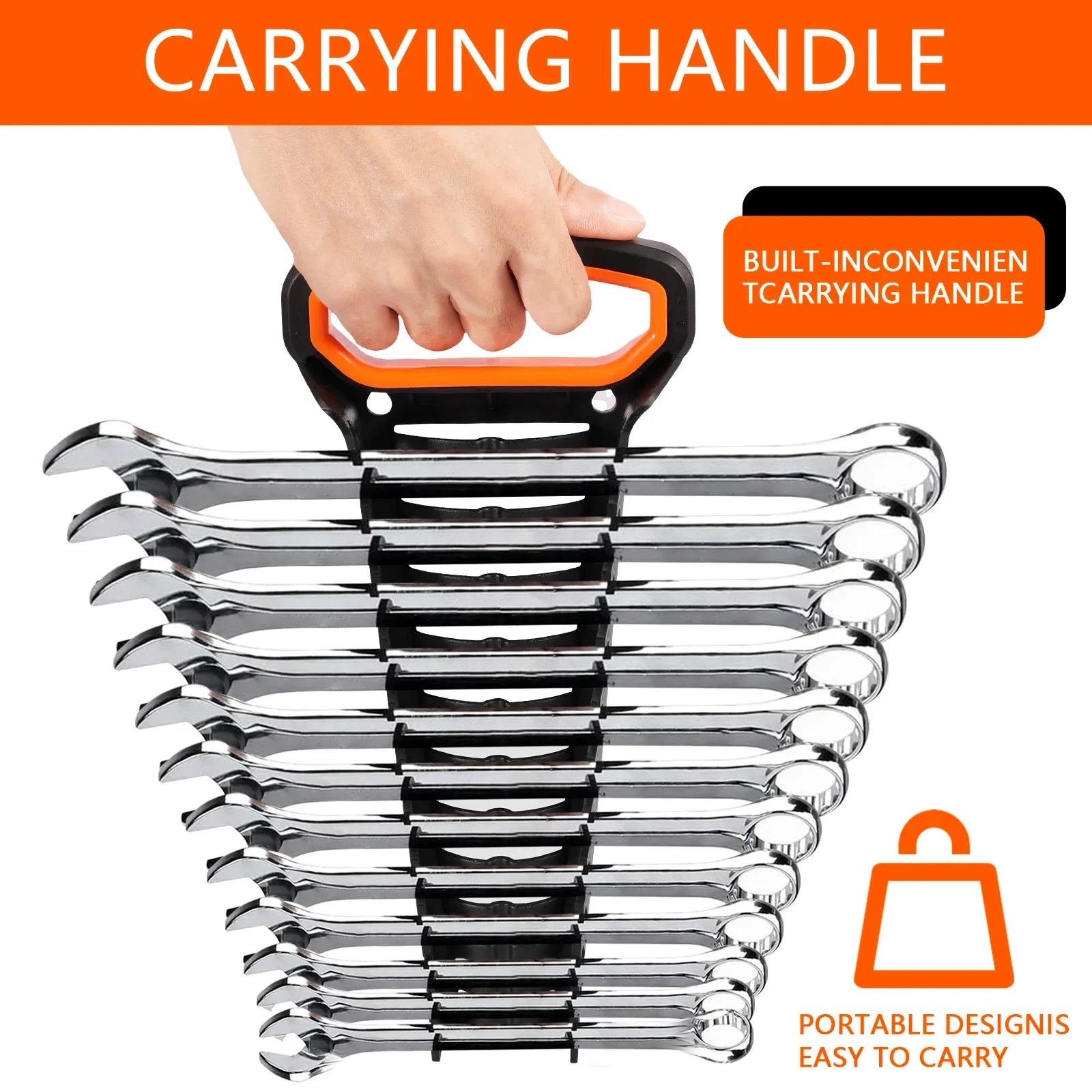 Plastic Wrench Organizer Tray Sockets Storage Tools Rack Sorter Standard Spanner Holders Wrench Holder Torx Wrench Storage Rack