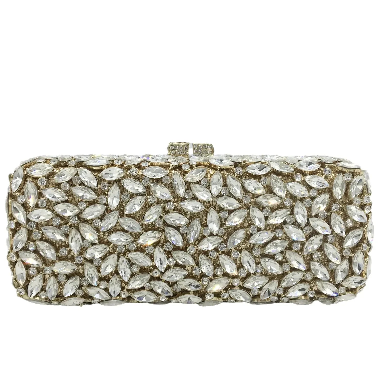 Boutique De FGG Luxury Women Black Crystal Clutch Evening Bags Wedding Bride Rhinestone Clutch Bag Party Dinner Diamond Handbags