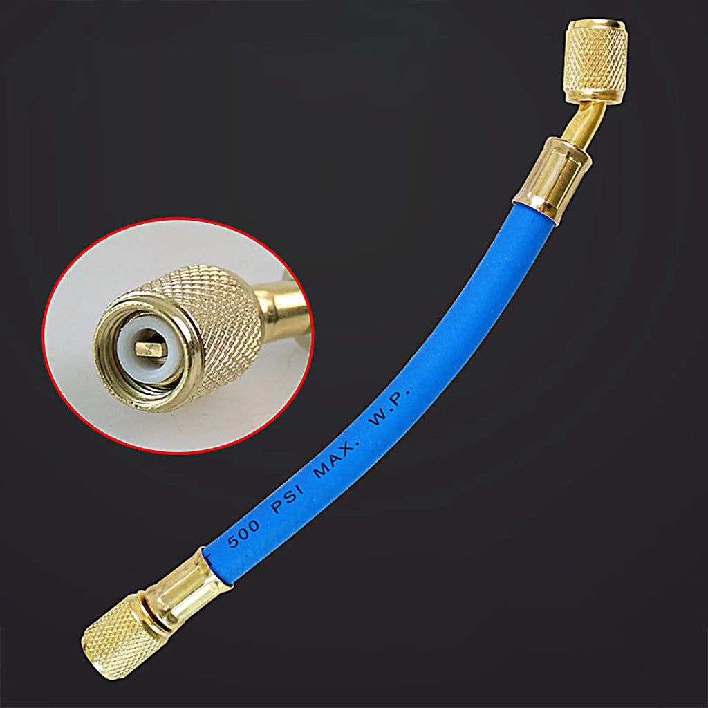 Car A/C Oil&Dye Injector 1Oz with R134A Low Side Quick Coupler Adapter 1/4 Air Conditioning Oiler Injection Syringe Repair Tools