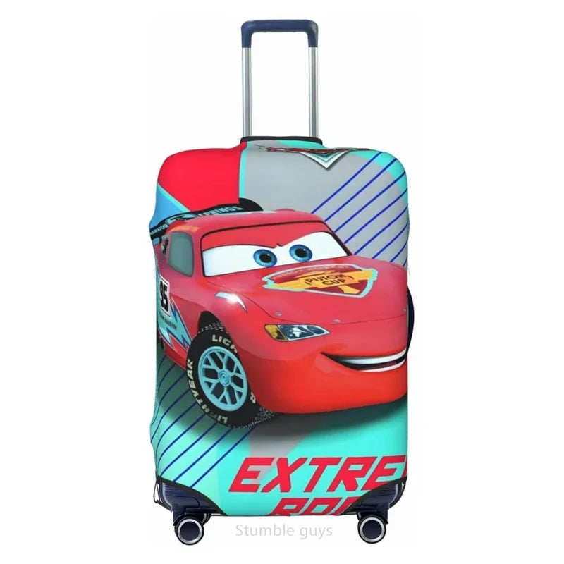 High Elasticity Suitcase Cover Car Pattern Fits 18-32 Inch Luggage Durable Washable Dustproof For Airplane & Road Trips