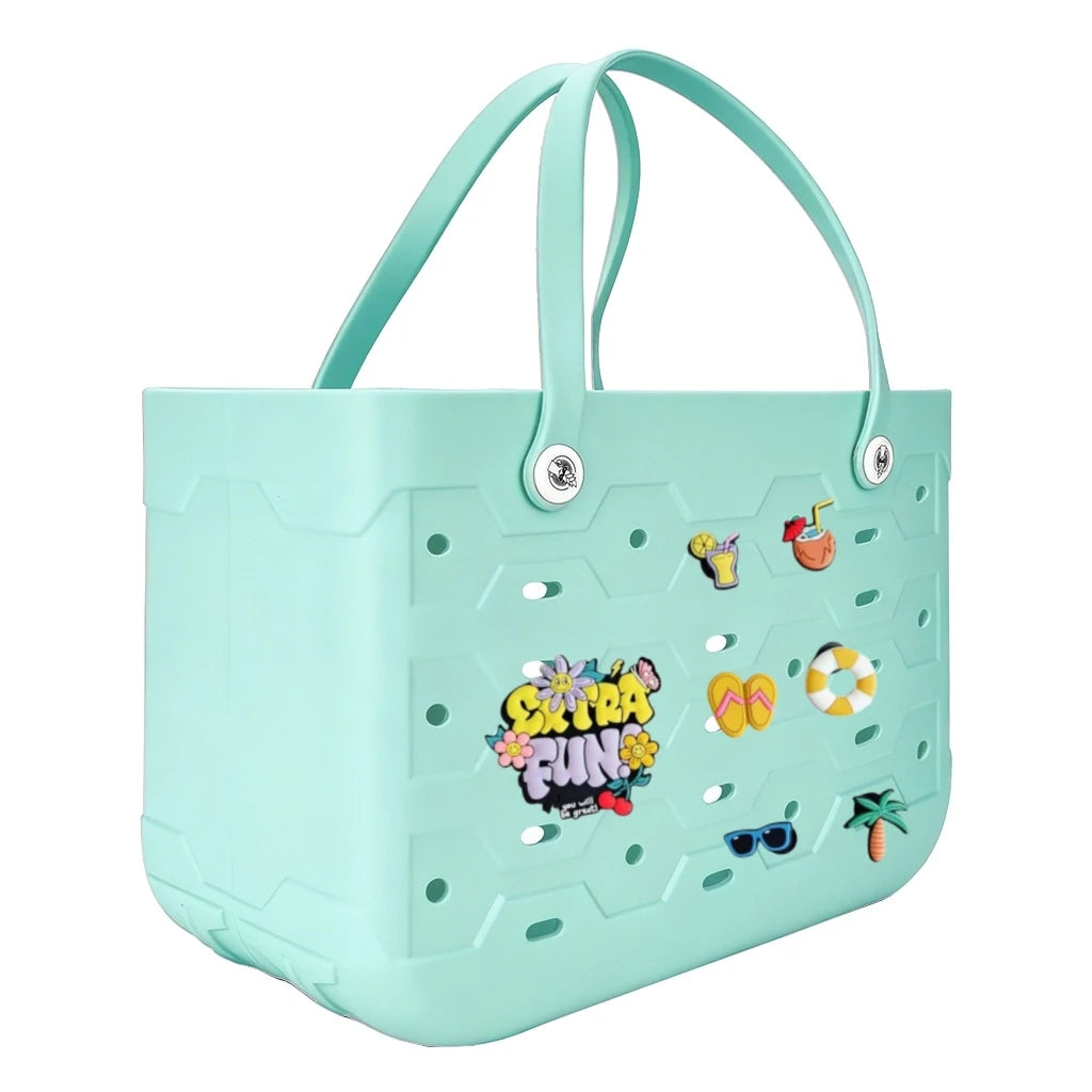 XL Extra Large Beach Bag EVA Rubber Waterproof Beach Travel Picnic Storage Basket Women Shopping Handbag Sac Jelly Tote Bag