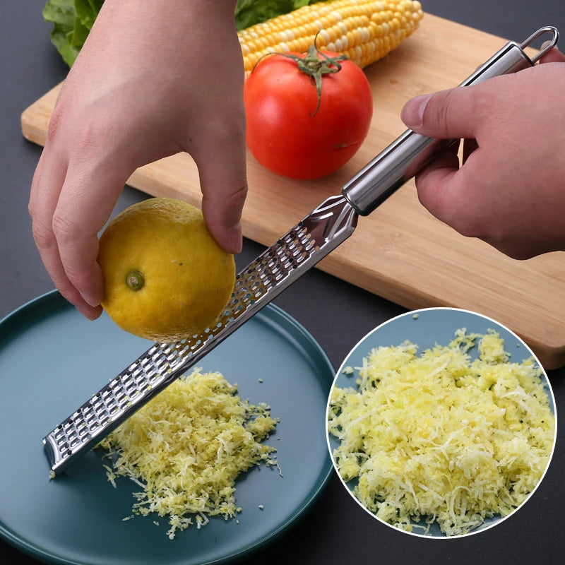 1PCS Home Stainless Steel Cheese Lemon Grater Cheese Grater Chocolate Lemon Fruit Long Grater Kitchen Gadgets