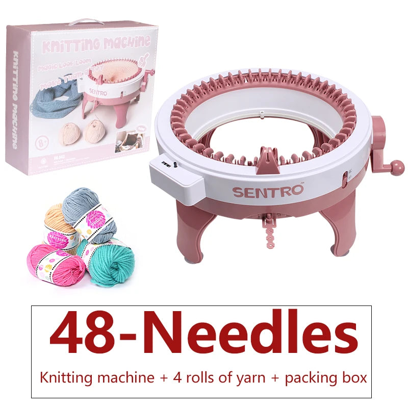 48-needle Handmade Knitting Machine Scarf,Sweater,Hat&Sock Maker for Adults-Perfect Lazy Artifact Creative Knitting Projects