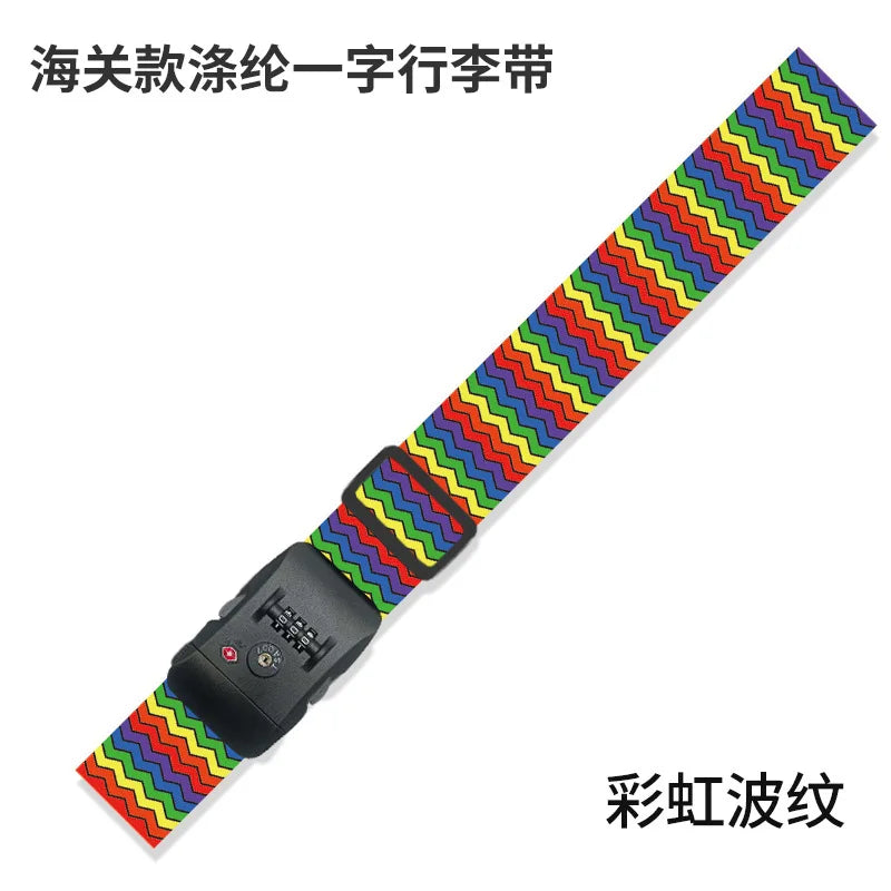 Luggage Straps for 22-28 inch Suitcases TSA Approved Combination Lock Adjustable Suitcase Packing Belt Abroad Binding Straps