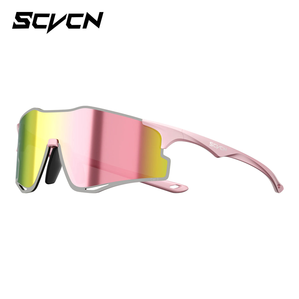 SCVCN Outdoor Photochromic Running Sunglasses Men Women Marathon Ultralight Glasses Sports Cycling Bicycle UV400 Hiking Eyewear