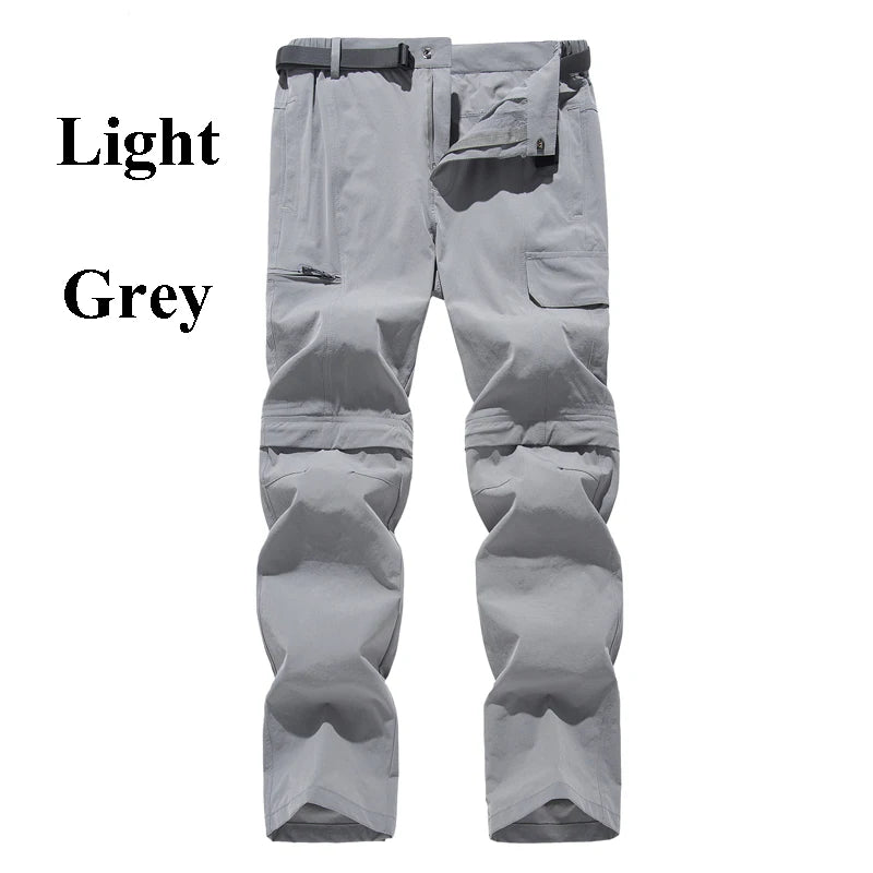 Fanuocetar Mens Removable Hiking Pants for Summer Quick Dry Camping Trekking Climbing Outdoor Scratch-resistant Stretch Pants