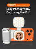 COMITOK MOCA iPhone Wireless Selfie Booster, with Focus Lock/DSLR Shutter,Rechargeable Remote Control+Optional Mirror/Fill Light