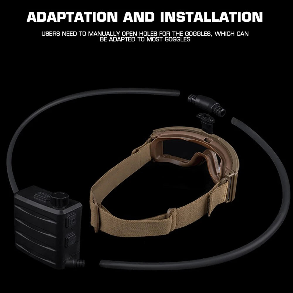 Tactical Goggles Defogger Defogging Fan Anti-fog Kit for Airsoft Shooting Motocross Mountaineering Protection Glasses Ski Masks