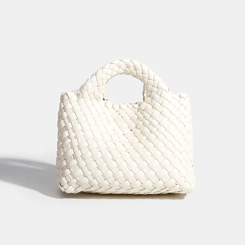Women Handbag Fashion Woven Pattern Small Pu Leather Tote Bag Retro Top Handle Bag Casual Daily Commute Shopping Portable 2026
