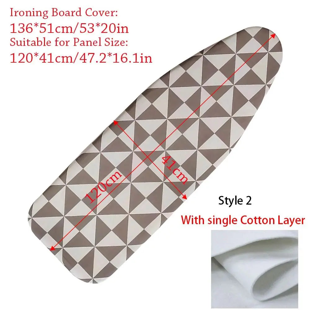 1PC Durable Ironing Board Cloth Universal Thickened Ironing Board Cover Pad Resistant Scorch Heavy Heat Resistant Printed Padded