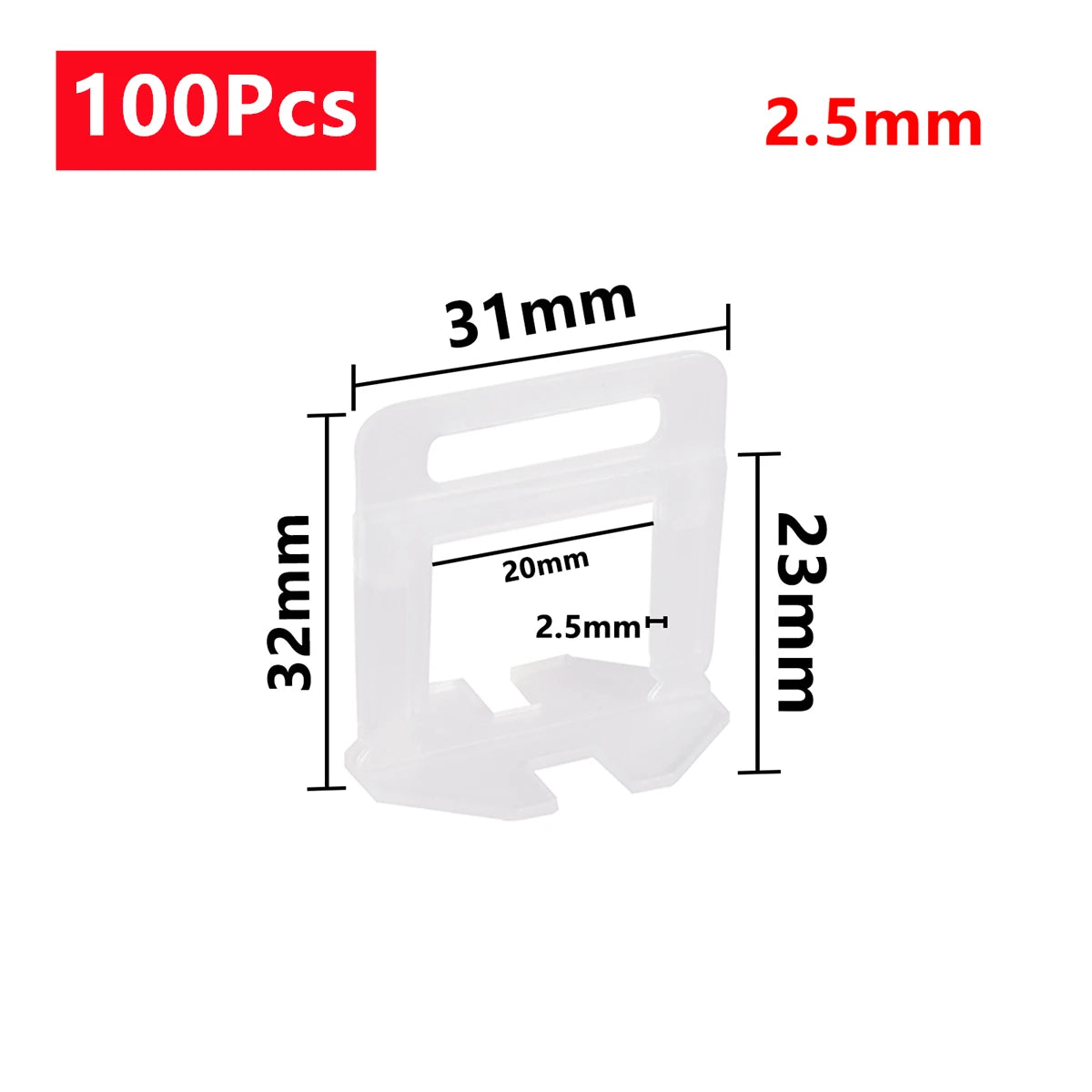 Plastic Tile Flat Leveling System Tools 100/200/500Pcs Tile Adjustment Clips Pliers Wedges Tile Laying Ceramic Wall Construction