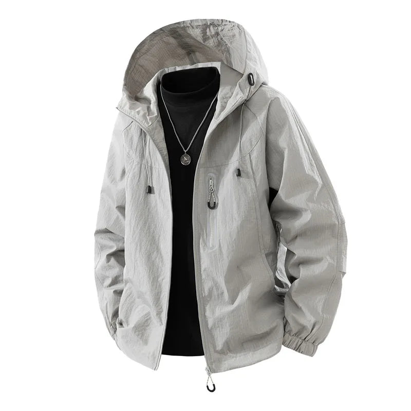 Hiking Jacket Lightweight Windproof Waterproof Outdoor Hiking Mountaineering Jacket Men Reflective Hooded Coats Women Autumn