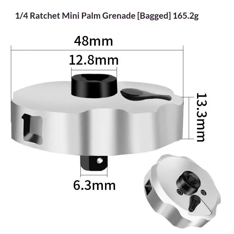**1PC Steel Portable Palm Mini Ratchet 3-in-1 Socket Screwdriver Hand Tool Ratchet Screw 1/4 Inch All-in-one Ratchet Wrench