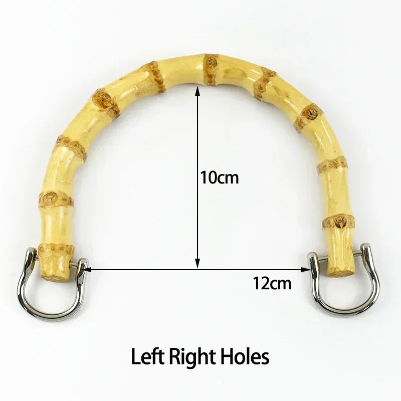 2/4Pcs Deepeel 12cm Natural Bamboo Bag Handles for Women Handbag Handle Purse Frame DIY Handmade Making Bags Replace Accessories