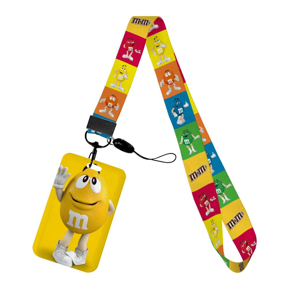New Candy Design Lanyard Keychain ID Bus Card Cover Student Badge Holder Pass Hang Rope Lariat Gifts Keys Straps Accessories