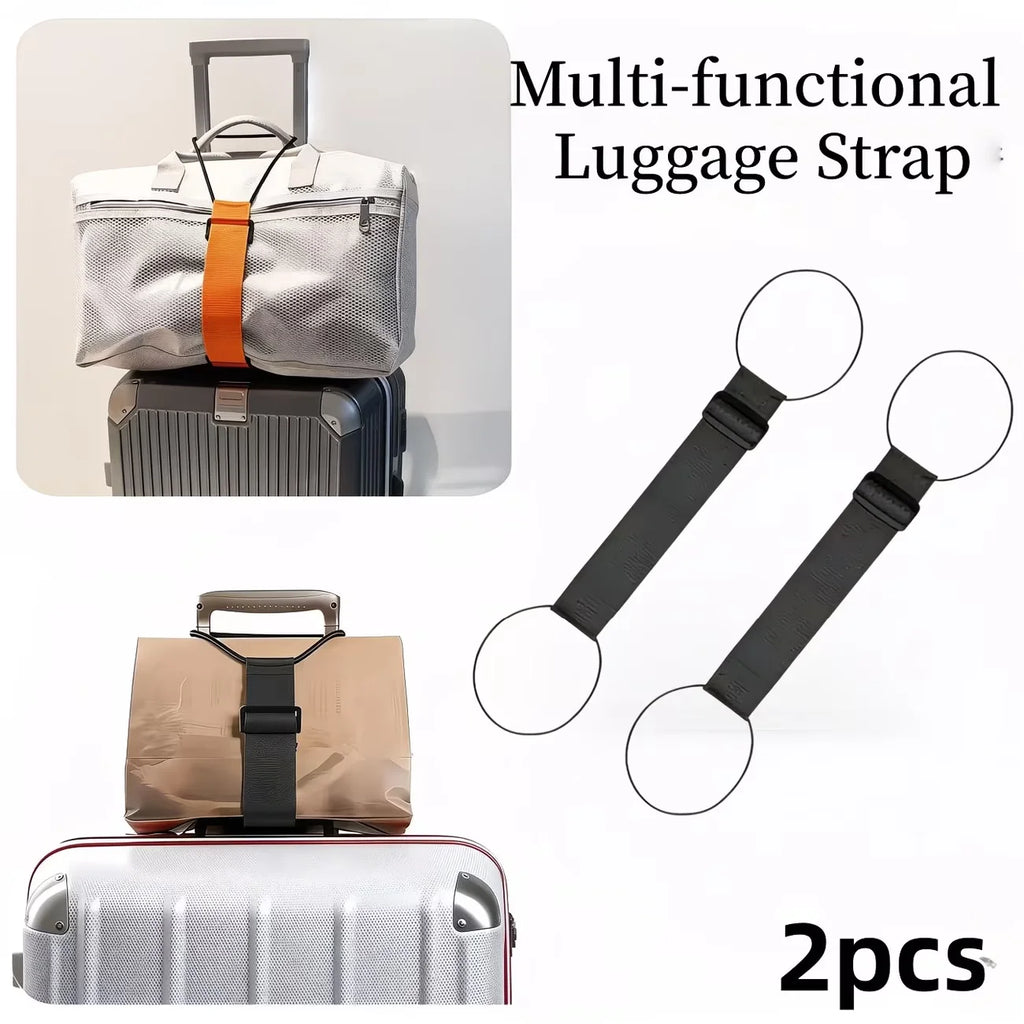 Two Elastic Straps for Securing Luggage, Designed for Backpacks And Travel Suitcases
