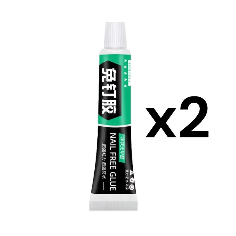 No Drill Strong Adhesive for Tile Wall and Metal Shelf Fast Drying White Latex Glue for Home Use Wall Mounting Bonding Solution