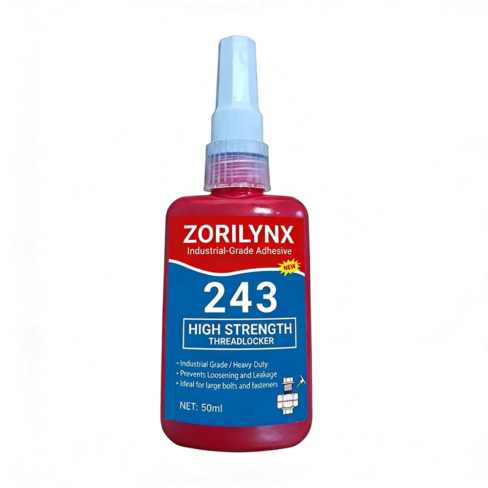 243 Threadlocker 50ml High Strength Blue Adhesive Oil Resistant Anaerobic Glue for Screw Lock Metal Bolt Nut Seal  ZORILYNX
