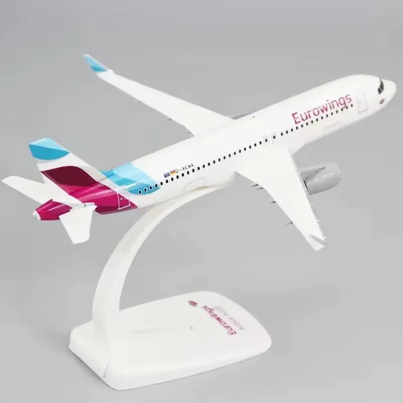 New 1:200 Scale A320 Eurowings Airlines ABS Airplane Model Toys Aircraft Plane Assembly Collection Display With Stand Gifts