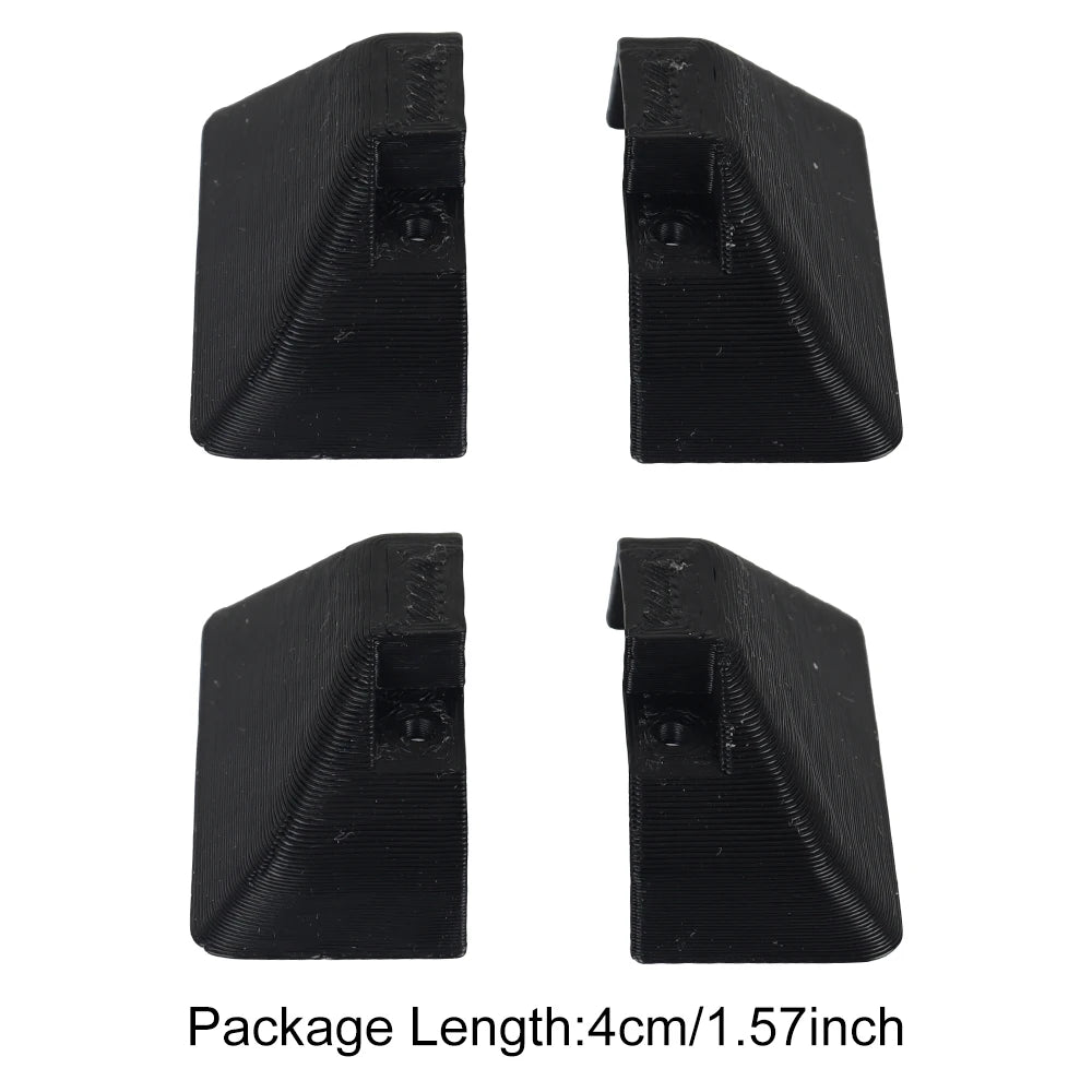 4pcs Caravan Awning Rail/Side Skirt End Cap Set Black Plastic RV Sunshade Guide Rail End Cover Motorhome Accessories Cover Cap