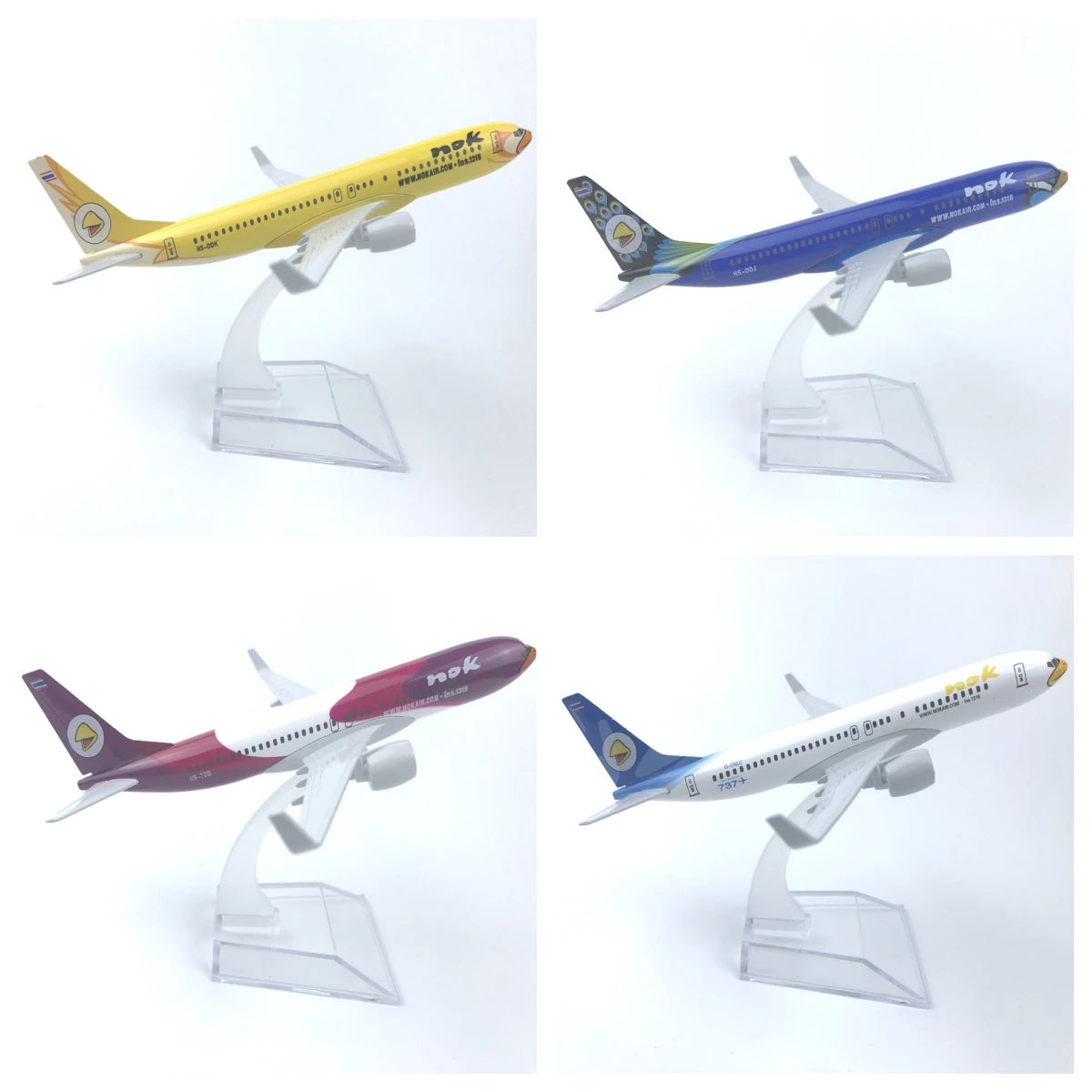 6Inch 16CM Aircraft Model B737 Thailand Nok Air Toy Plane Alloy Metal Diecast Airplane With Base Collection Display Gifts