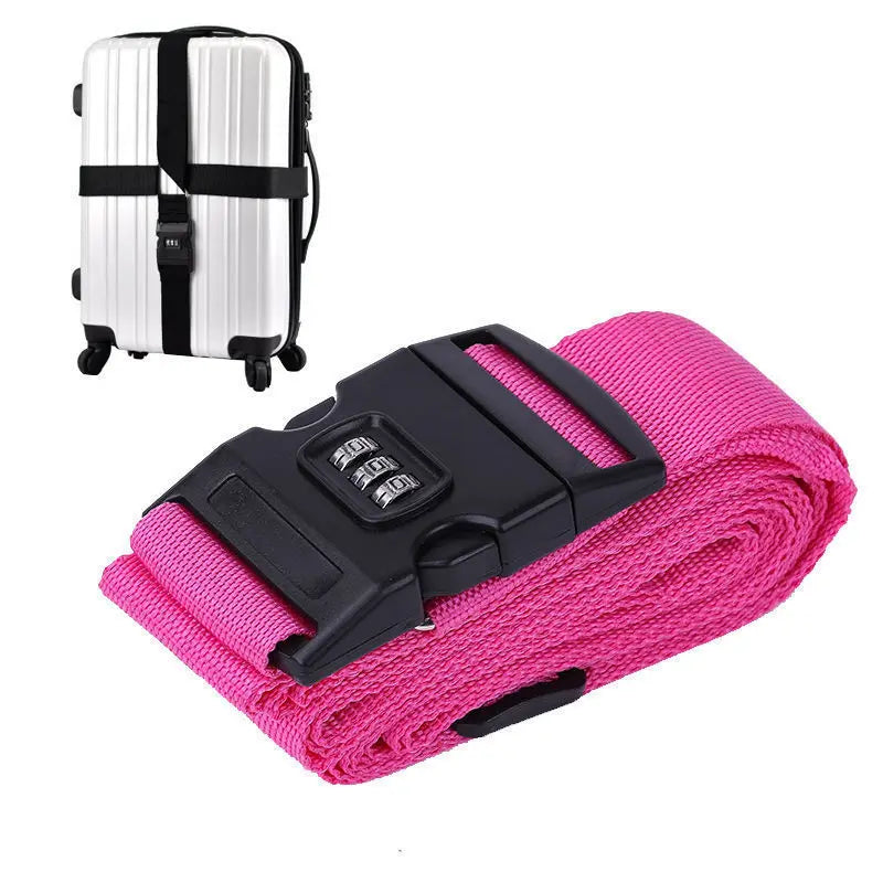 cipher lock Travel Belt Trolley Seat Belt Luggage Packing Box Cross Strap Suitcase Packing Seat Belt Reinforced Adjustable Strap