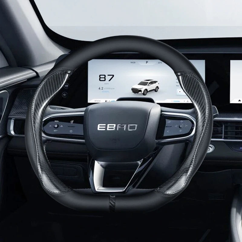 Car Steering Wheel Cover For Ebro S400 S700 S800 S900 2025 2026 2027 Leather Protector Anti Slip Wear-resistant Auto Accessories