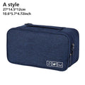 Women's Portable Multi-Layer Travel Lingerie Storage Bag Underwear Organizer Waterproof Divided Pouch for Socks & Bras Trip Case