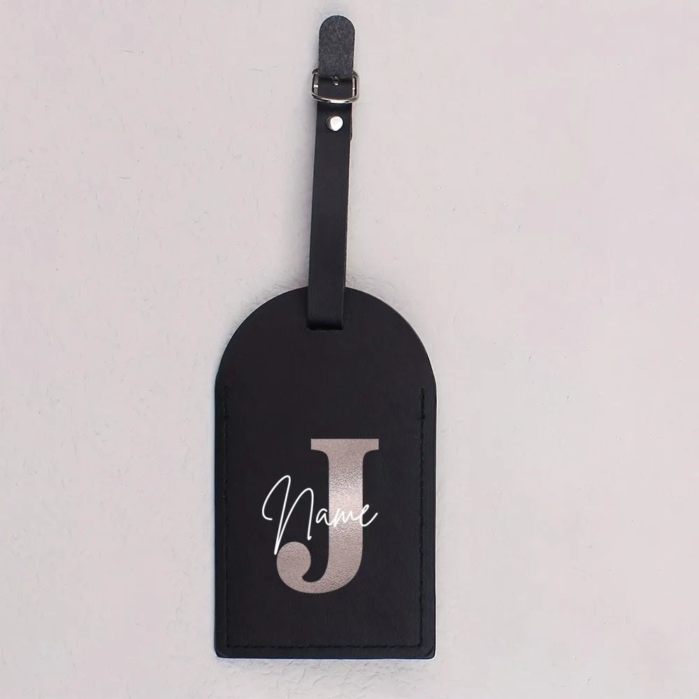 Personalised Monogram Luggage Tag PU Leather for Suitcase Baggage Handbag Tags Travel Bag Suitcase Label Tag Best Gift