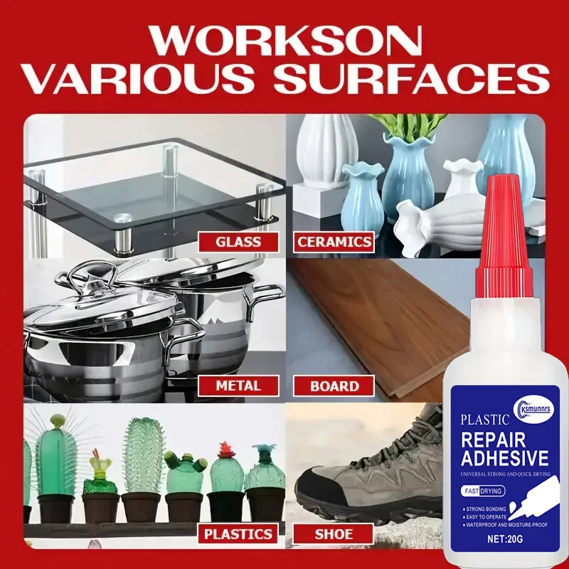 Instant Adhesive Glue Quick Dry Strong Glue for Plastic Shoe Mirror Window and ABS Resin Repair