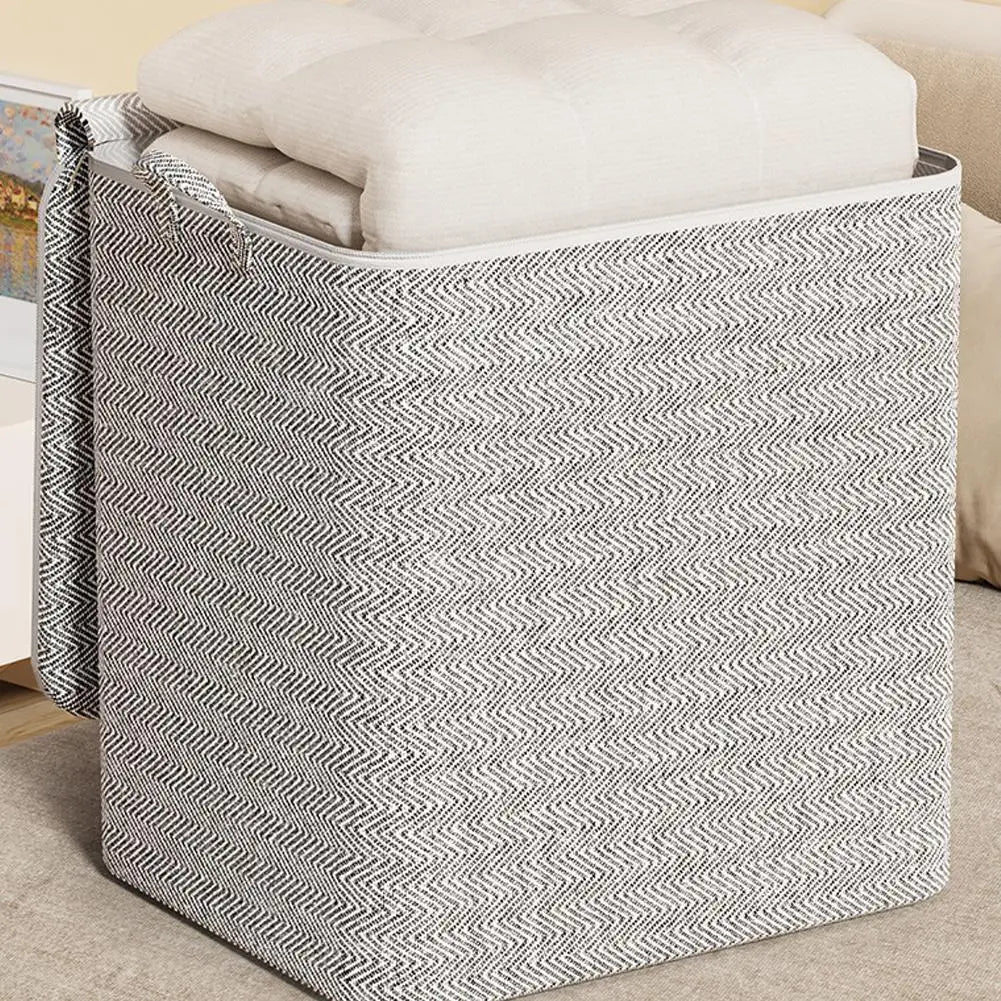 Non-woven Quilt Storage Bag with Lids Zipper Foldable Clothes Quilt Bins Container Large Capacity Dust-proof Bag Organize 2026