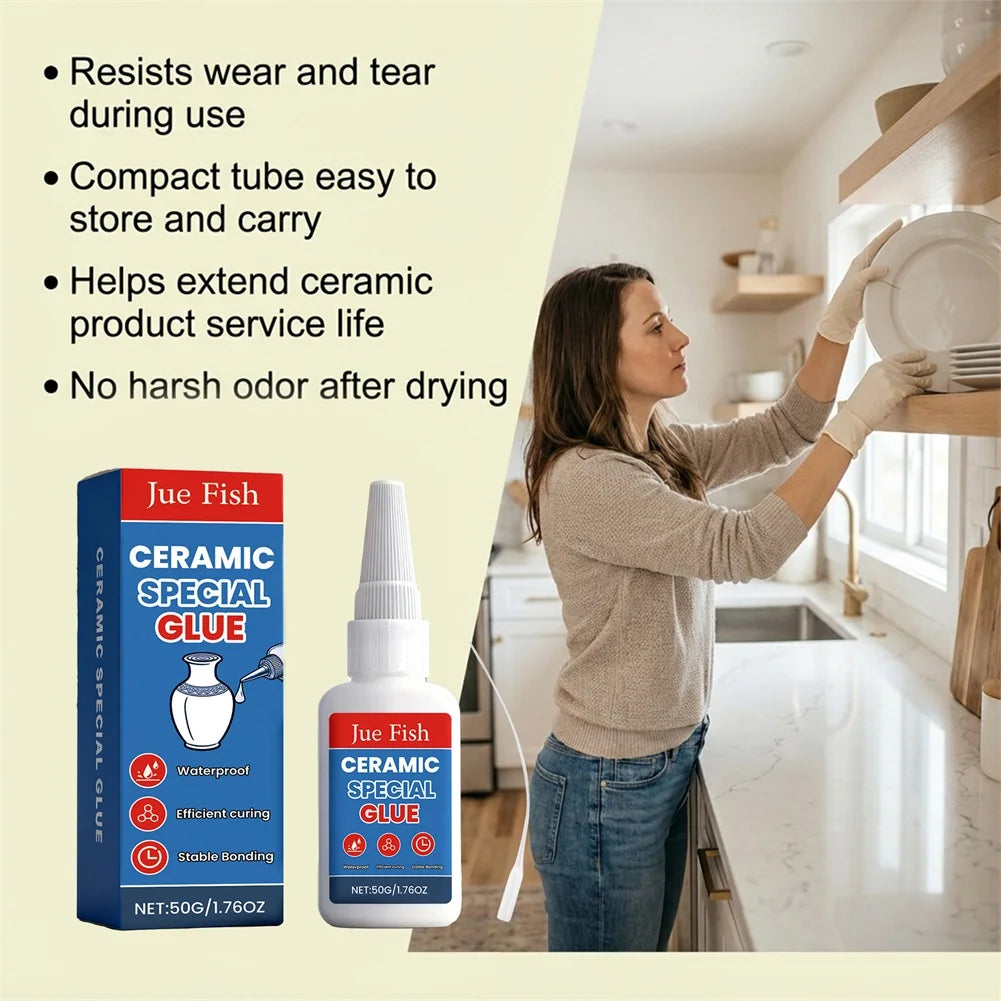 Clear Pottery Glue Waterproof Ceramic Repair Paste Broken Kitchen Mug And Plate Restoration Bathroom Tile Cracks Maintenance
﻿