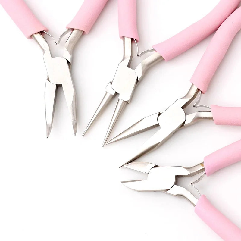 Jewelery Pliers Set, 4pcs Mini Pliers Set Kit Cutter Handwork Jewelry Tool for Jewelry Making Supplies Nose Pliers Craft Pliers