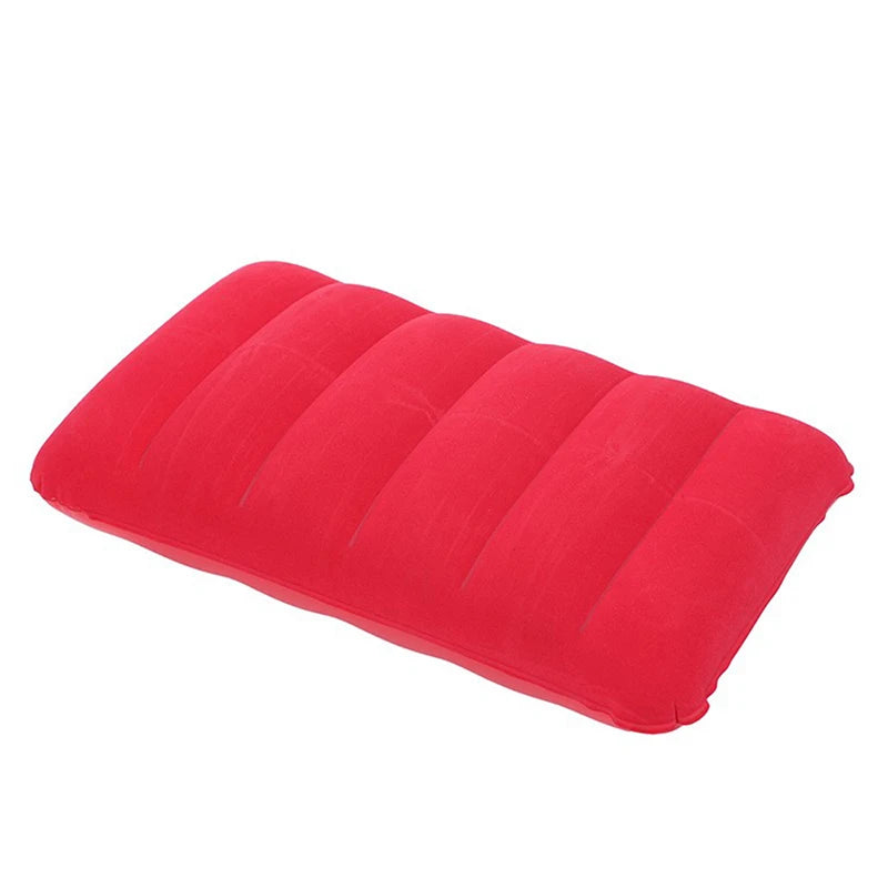 Flocking Inflatable Portable Neck Pillow That Can Be Stored And Self Filled Suitable For Outdoor Travel Business Trips camping
