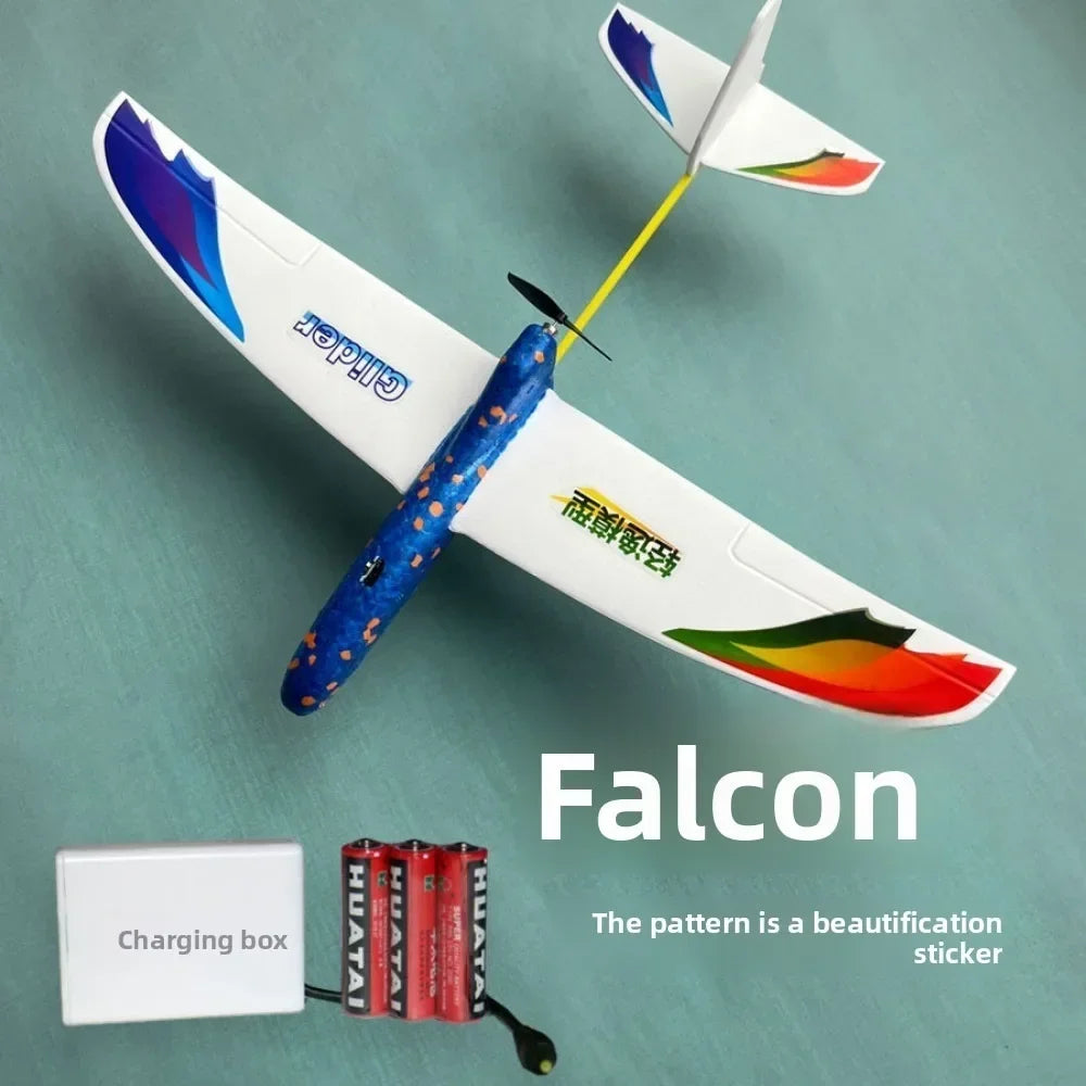 PP Foam Double Wing Airplane Toy Ligthweight Red&Blue Glider Hand Throw Plane Toy High Quality Electric Hand Thrown Aircraft