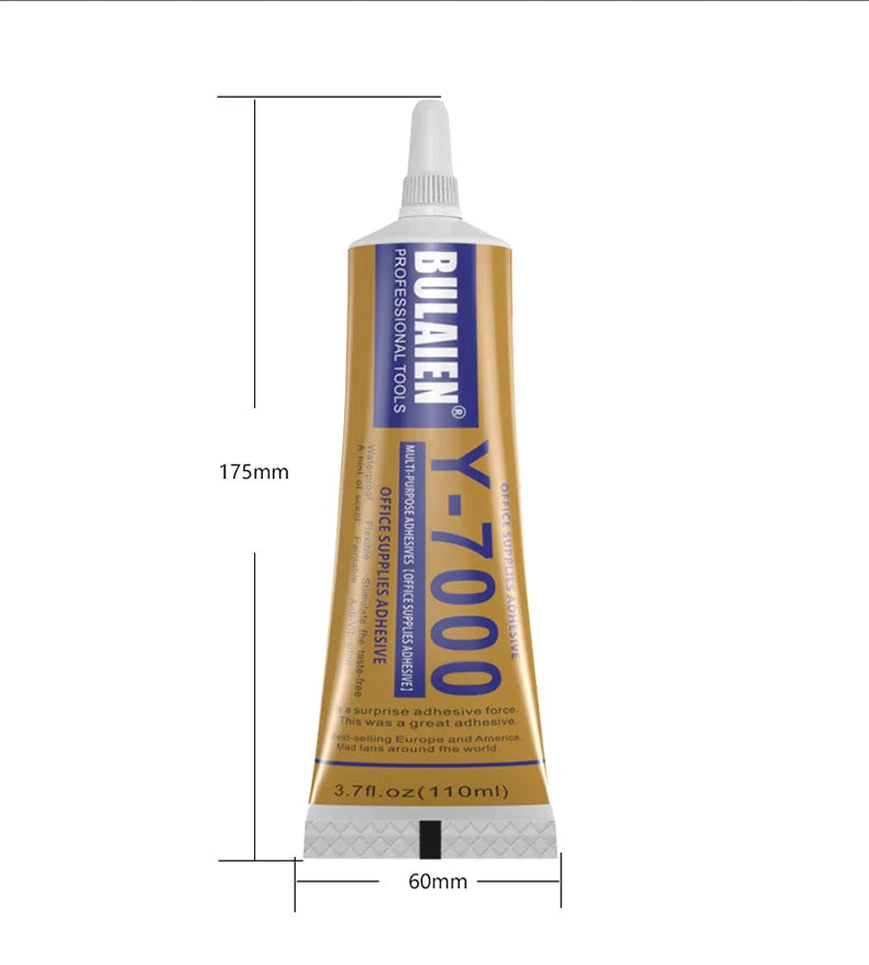 Y7000 Transparent Glue Set with Precision Nib for Rhinestone Crafts Jewelry Making 1/3/10PCS 110ml Office & School Supplies