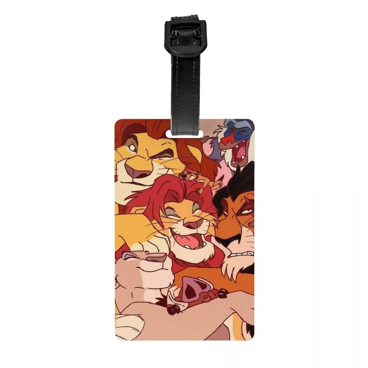 Custom Rafiki Luggage Tag With Name Card The Lion Cartoon K-Kings Privacy Cover ID Label for Travel Bag Suitcase