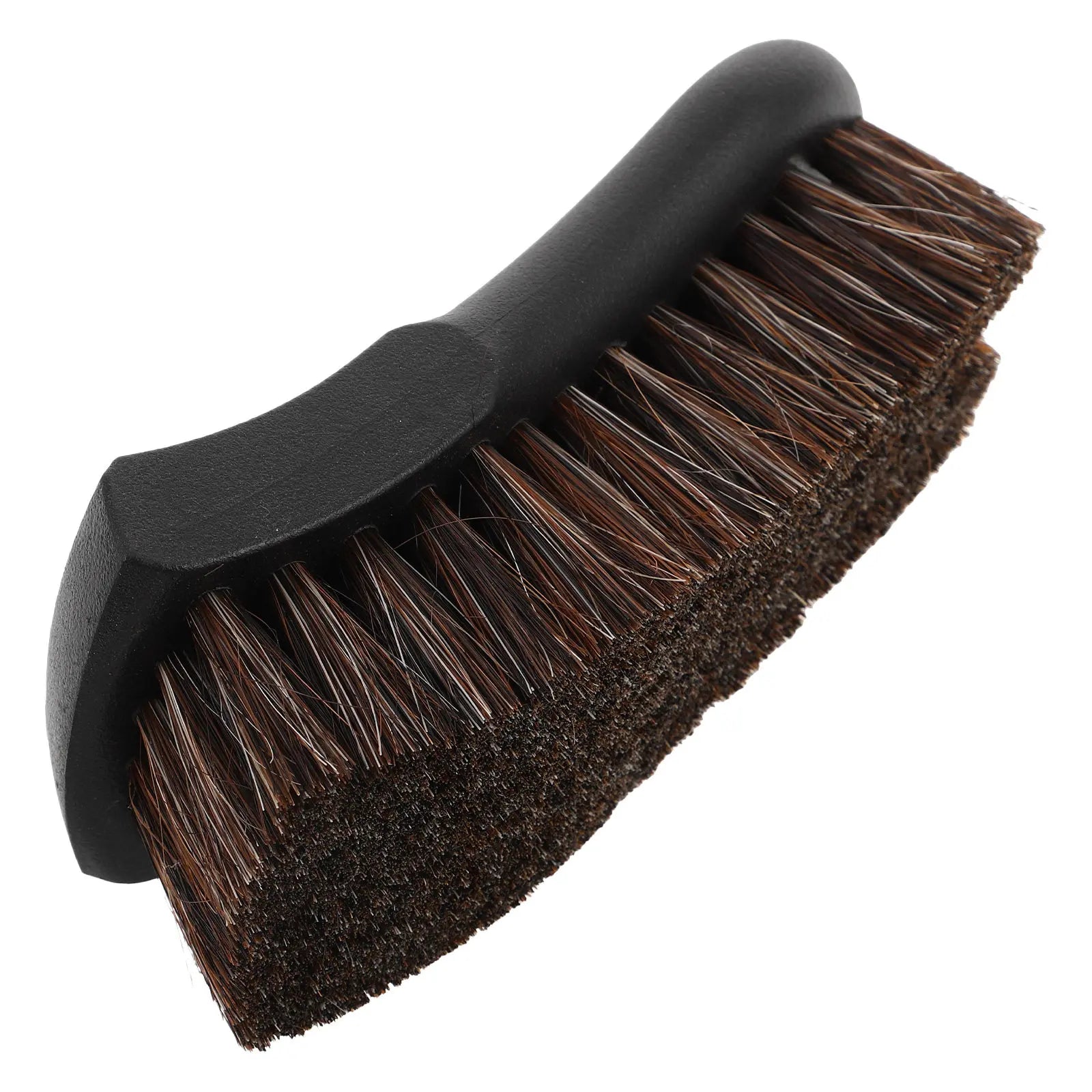 Car Interior Cleaning Brush Soft Horse Hair for Fake Fabric Seats Ergonomic Handle Detailing Tool Soft Detailing Brush