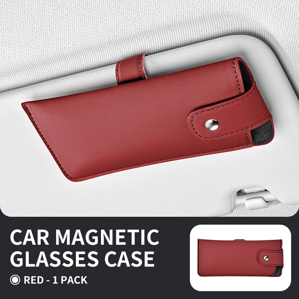 leat Car Glasses Box Portable Car Sunglasses Holder Multi-functional Case Anti-Scratch Eyeglasses Protection Box Car Accessories