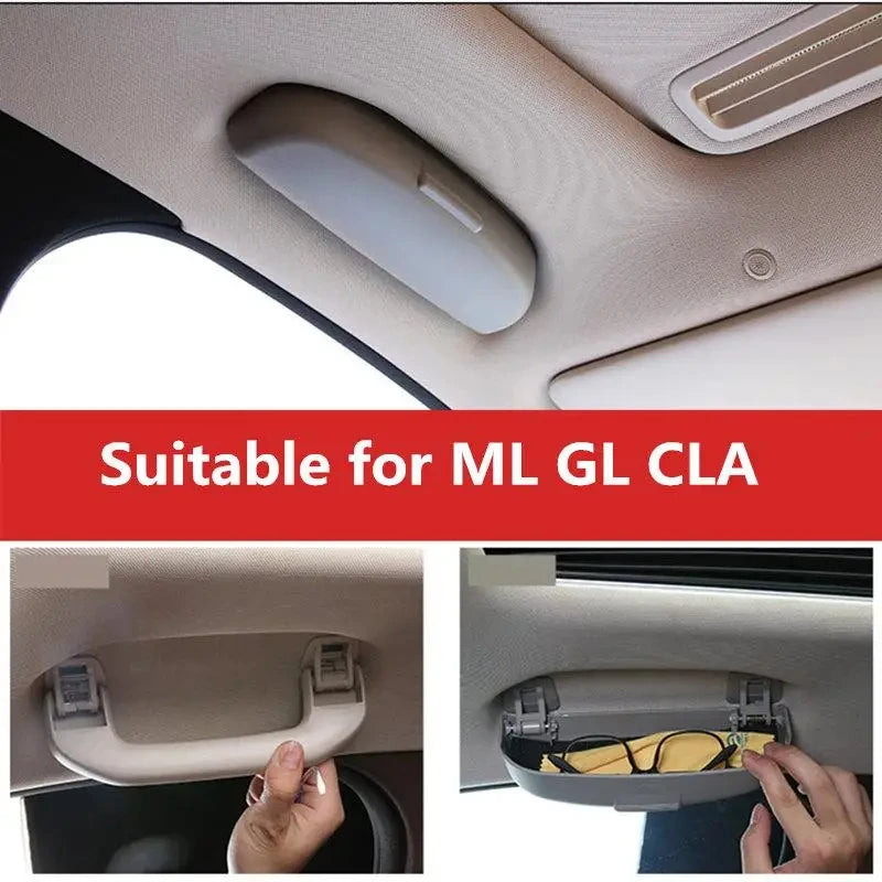 Glasses case Sunglass Holder Case Box Car Storage Box For Mercedes Benz ML W164 W166 GL X166 X164 CLA C117 R Class V251
