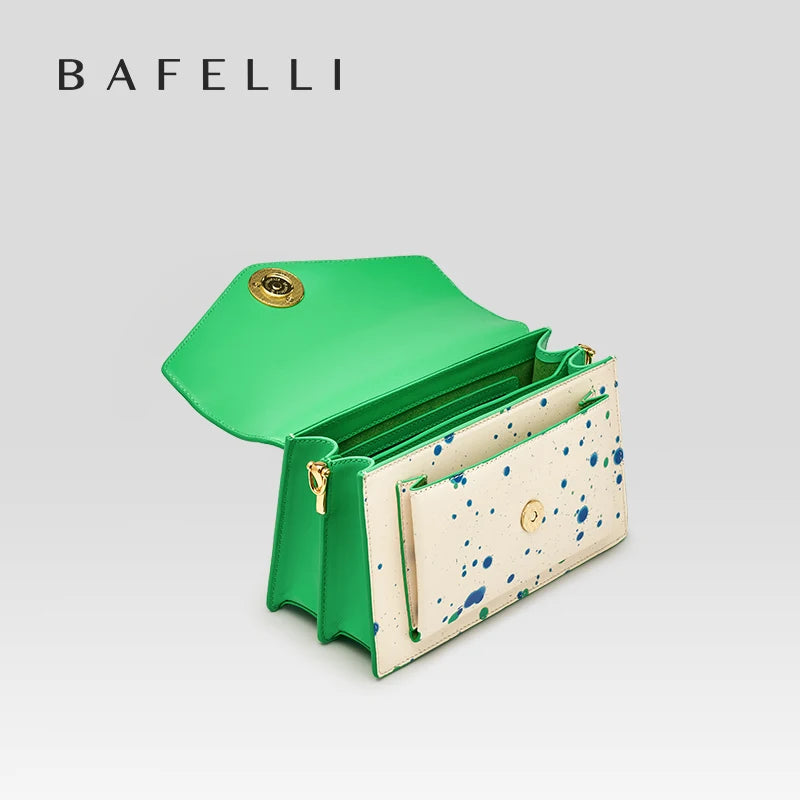 BAFELLI 2026 WOMEN'S BAG FASHION TREND LUXURY BRAND LEATHER FLAP CROSSBODY PURSE CAT SUMMER STYLE ORIGINAL DESIGNER HANDBAGS