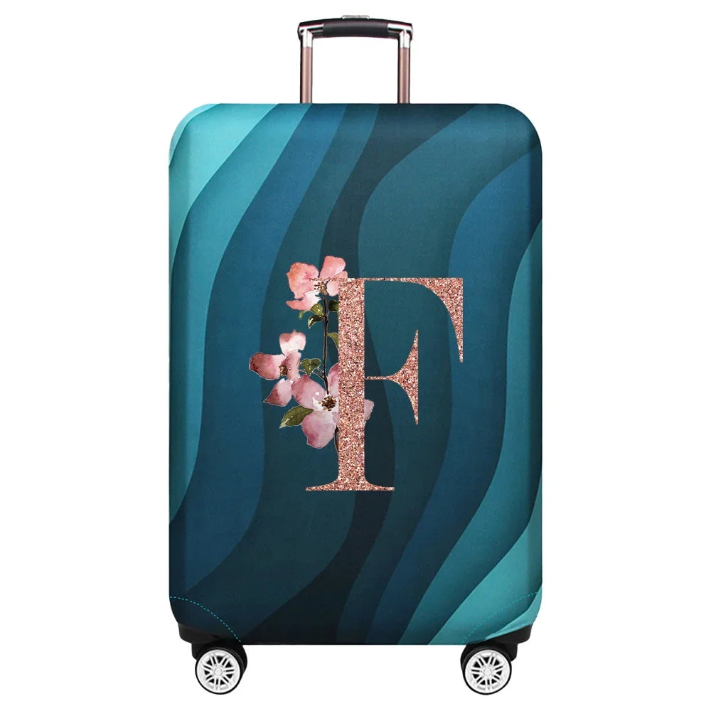 Luggage Covers 18-32inch Protector Travel Luggage Suitcase Protective Cover Stretch Dust Covers Print Rose Gold Letter Series